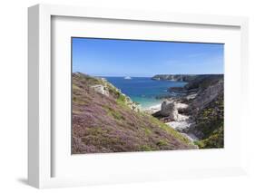 View Along the Cliffs of Cap Frehel to the Lighthouse, Cotes D'Armor, Brittany, France, Europe-Markus Lange-Framed Photographic Print