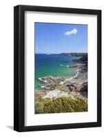 View Along the Cliffs of Cap Frehel to the Lighthouse, Cotes D'Armor, Brittany, France, Europe-Markus Lange-Framed Photographic Print