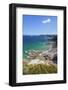 View Along the Cliffs of Cap Frehel to the Lighthouse, Cotes D'Armor, Brittany, France, Europe-Markus Lange-Framed Photographic Print