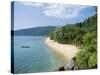 View Along the Coast, Nazri's Beach and Rainforest, Air Batang Bay, Pahang, Malaysia-Jack Jackson-Stretched Canvas