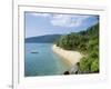 View Along the Coast, Nazri's Beach and Rainforest, Air Batang Bay, Pahang, Malaysia-Jack Jackson-Framed Photographic Print