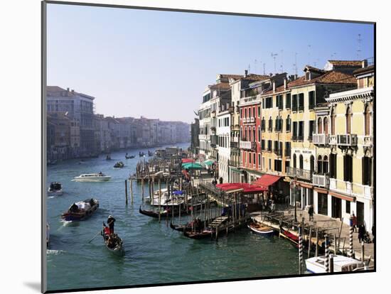 View Along the Grand Canal from Rialto Bridge, Venice, Unesco World Heritage Site, Veneto, Italy-Lee Frost-Mounted Photographic Print