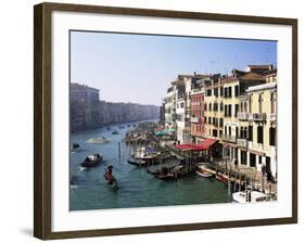 View Along the Grand Canal from Rialto Bridge, Venice, Unesco World Heritage Site, Veneto, Italy-Lee Frost-Framed Photographic Print