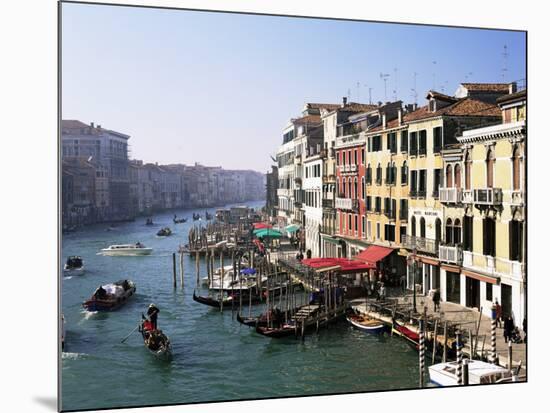 View Along the Grand Canal from Rialto Bridge, Venice, Unesco World Heritage Site, Veneto, Italy-Lee Frost-Mounted Photographic Print