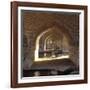 View Along the Inside of the Khaju Bridge Dam, Safavid Period-null-Framed Giclee Print