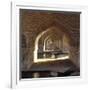 View Along the Inside of the Khaju Bridge Dam, Safavid Period-null-Framed Giclee Print