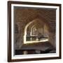 View Along the Inside of the Khaju Bridge Dam, Safavid Period-null-Framed Giclee Print