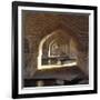 View Along the Inside of the Khaju Bridge Dam, Safavid Period-null-Framed Giclee Print