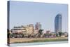 View Along the Mekong River in the Capital City of Phnom Penh-Michael Nolan-Stretched Canvas