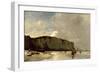 View along the Norman Coast, 1852 (Oil on Canvas)-Louis Eugene Gabriel Isabey-Framed Giclee Print