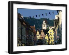 View Along the Reichenstrasse to the Monastery of St. Mang, Fussen, Bavaria, Germany, Europe-Tomlinson Ruth-Framed Photographic Print