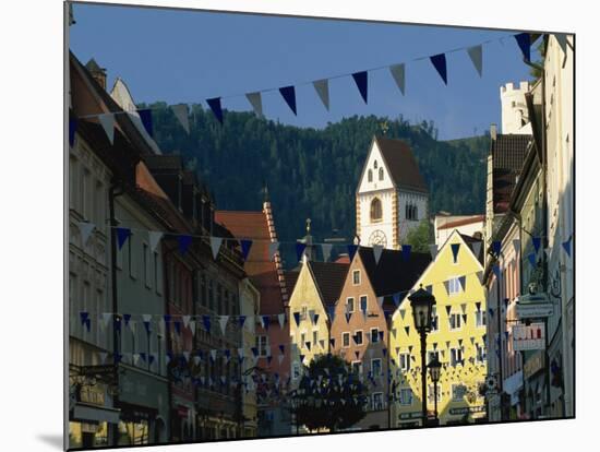 View Along the Reichenstrasse to the Monastery of St. Mang, Fussen, Bavaria, Germany, Europe-Tomlinson Ruth-Mounted Photographic Print