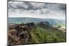 View along the Roaches Ridge towards the distinctive hill, UK-Graham Eaton-Mounted Photographic Print