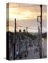 View Along Traditional Cobbled Street at Sunset, Trinidad, Cuba, West Indies, Central America-Lee Frost-Stretched Canvas