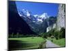 View Along Valley to the Breithorn, Lauterbrunnen, Bern, Switzerland-Ruth Tomlinson-Mounted Photographic Print