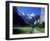 View Along Valley to the Breithorn, Lauterbrunnen, Bern, Switzerland-Ruth Tomlinson-Framed Photographic Print