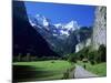 View Along Valley to the Breithorn, Lauterbrunnen, Bern, Switzerland-Ruth Tomlinson-Mounted Photographic Print