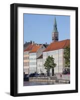 View Along Ved Stranden and Nikolaj Church, Copenhagen, Denmark, Scandinavia, Europe-Frank Fell-Framed Photographic Print