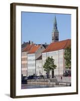 View Along Ved Stranden and Nikolaj Church, Copenhagen, Denmark, Scandinavia, Europe-Frank Fell-Framed Photographic Print