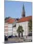 View Along Ved Stranden and Nikolaj Church, Copenhagen, Denmark, Scandinavia, Europe-Frank Fell-Mounted Photographic Print