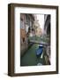 View along Venice Canal with Floral Bridge-Veneratio-Framed Photographic Print