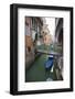 View along Venice Canal with Floral Bridge-Veneratio-Framed Photographic Print