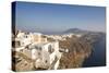 View Along Volcanic Cliffs Towards Distant Fira, Imerovigli, Santorini (Thira) (Thera)-Ruth Tomlinson-Stretched Canvas