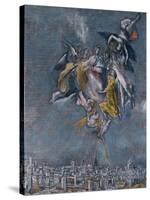 View and Map of Toledo-El Greco-Stretched Canvas