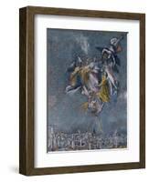 View and Map of Toledo-El Greco-Framed Giclee Print