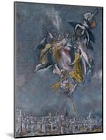 View and Map of Toledo-El Greco-Mounted Giclee Print