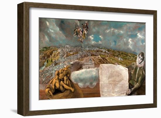 View and Plan of Toledo-El Greco-Framed Giclee Print