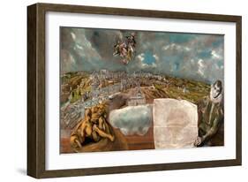 View and Plan of Toledo-El Greco-Framed Giclee Print