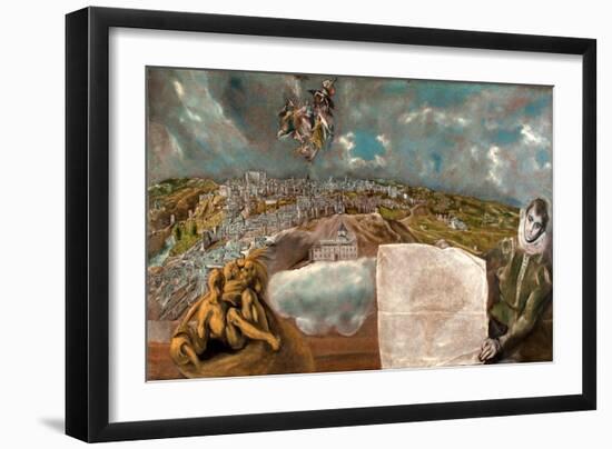 View and Plan of Toledo-El Greco-Framed Giclee Print