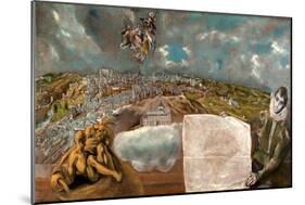 View and Plan of Toledo-El Greco-Mounted Giclee Print