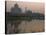 View at Dusk Across the Yamuna River of the Taj Mahal, Agra, Uttar Pradesh State, India-Eitan Simanor-Stretched Canvas