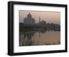 View at Dusk Across the Yamuna River of the Taj Mahal, Agra, Uttar Pradesh State, India-Eitan Simanor-Framed Photographic Print