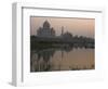 View at Dusk Across the Yamuna River of the Taj Mahal, Agra, Uttar Pradesh State, India-Eitan Simanor-Framed Photographic Print