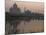 View at Dusk Across the Yamuna River of the Taj Mahal, Agra, Uttar Pradesh State, India-Eitan Simanor-Mounted Photographic Print