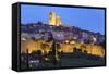 View at Night, Saint-Paul-De-Vence, Provence-Alpes-Cote D'Azur, Provence, France, Europe-Stuart Black-Framed Stretched Canvas