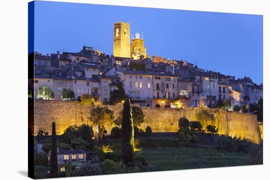 View at Night, Saint-Paul-De-Vence, Provence-Alpes-Cote D'Azur, Provence, France, Europe-Stuart Black-Stretched Canvas