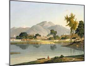 View at Nijeibabad, near the Coaduwar Gaut, Rohilcund, plate XIII from Part 6 of 'Oriental Scenery'-Thomas Daniell-Mounted Giclee Print