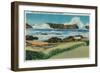 View at Seal Rock between Waldport and Newport - Newport, OR-Lantern Press-Framed Art Print