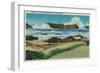 View at Seal Rock between Waldport and Newport - Newport, OR-Lantern Press-Framed Art Print