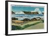 View at Seal Rock between Waldport and Newport - Newport, OR-Lantern Press-Framed Art Print