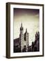 View at St. Mary's Gothic Church, Famous Landmark in Krakow, Poland.-Curioso Travel Photography-Framed Photographic Print