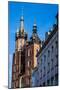 View at St. Mary's Gothic Church, Famous Landmark in Krakow, Poland.-Curioso Travel Photography-Mounted Photographic Print