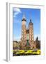 View at St. Mary's Gothic Church, Famous Landmark in Krakow, Poland.-majeczka-majeczka-Framed Photographic Print