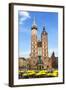 View at St. Mary's Gothic Church, Famous Landmark in Krakow, Poland.-majeczka-majeczka-Framed Photographic Print