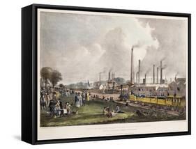 View at St. Rollox Looking South East; Opening of the Glasgow and Garnkirk Railway-David Octavius Hill-Framed Stretched Canvas