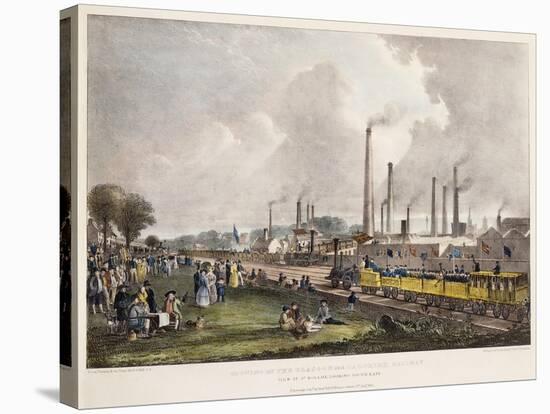 View at St. Rollox Looking South East; Opening of the Glasgow and Garnkirk Railway-David Octavius Hill-Stretched Canvas